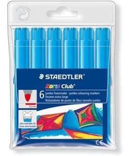 Staedtler Noris Watercolour 340 Pack de 6 Rotuladores de Gran Tamaño - Trazo 3mm Aprox - Lavable Facilmente - Tinta Base de Agua