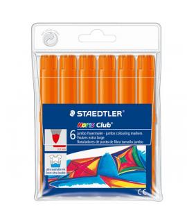 Staedtler Noris Watercolour 340 Pack de 6 Rotuladores de Gran Tamaño - Trazo 3mm Aprox - Lavable Facilmente - Tinta Base de Agua