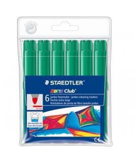 Staedtler Noris Watercolour 340 Pack de 6 Rotuladores de Gran Tamaño - Trazo 3mm Aprox - Lavable Facilmente - Tinta Base de Agua