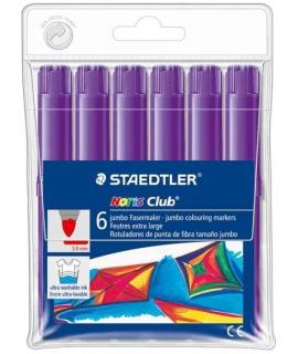 Staedtler Noris Watercolour 340 Pack de 6 Rotuladores de Gran Tamaño - Trazo 3mm Aprox - Lavable Facilmente - Tinta Base de Agua