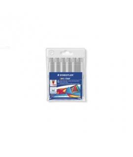 Staedtler Noris Watercolour 340 Pack de 6 Rotuladores de Gran Tamaño - Trazo 3mm Aprox - Lavable Facilmente - Tinta Base de Agua