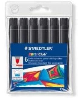 Staedtler Noris Watercolour 340 Pack de 6 Rotuladores de Gran Tamaño - Trazo 3mm Aprox - Lavable Facilmente - Tinta Base de Agua