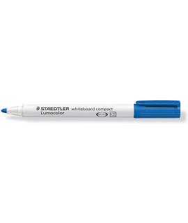 Staedtler Lumocolor 341 Marcador para Pizarra Blanca - Punta Biselada 1 - 2mm Aprox - Secado Rapido - Color Azul