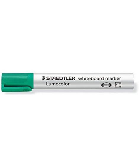 Staedtler Lumocolor 351 Marcador para Pizarra Blanca - Punta Biselada 2 - 5mm Aprox - Secado Rapido - Color Verde