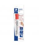 Staedtler Lumocolor 351 Rotulador para Pizarra Blanca - Trazo 2mm - Secado Rapido - Recargable - Color Rojo