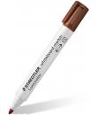 Staedtler Lumocolor 351 Rotulador para Pizarra Blanca - Punta Redonda - Trazo 2mm - Capuchon con Clip - Color Marron