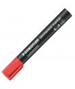 Staedtler Lumocolor 352 Rotulador Permanente - Punta Redonda - Trazo 2mm Aprox - Capuchon con Clip - Secado Rapido - Color Rojo