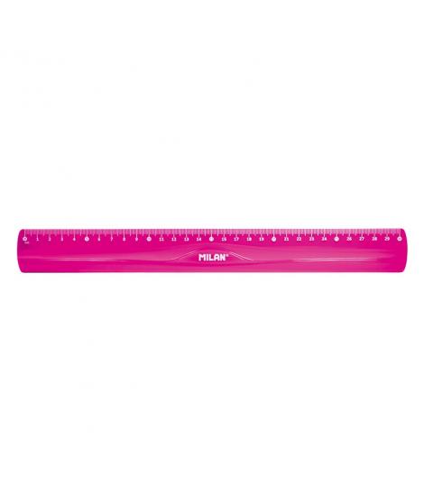 Milan Regla Flexible y Resistente - Longitud 30cm - Color Rosa