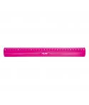 Milan Regla Flexible y Resistente - Longitud 30cm - Color Rosa Translucido