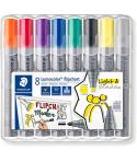 Staedtler Lumocolor Flipchart 356 Pack de 8 Marcadores Permanentes - Tinta Base de Agua - Colores Surtidos