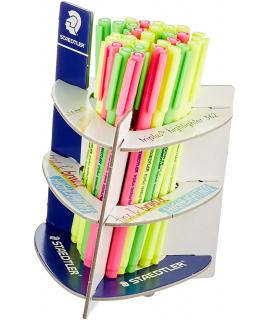 Staedtler Triplus Textsurfer 362 Expositor de 30 Rotuladores Fluorescentes - Trazo 1 - 4mm Aprox - Tinta Base de Agua - Colores 