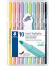 Staedtler Triplus Textsurfer 362 Pack de 10 Marcadores Fluorescentes - Trazo 1 - 4mm Aprox - Tina Base de Agua - Colores Surtido