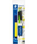 Staedtler Pack Escolar Compuesto por 1 Marcador Amarillo + 1 Goma de Borrar + 1 Boligrafo Negro + 1 Portaminas de 0.5mm + 1 Regl