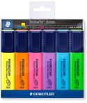 Staedtler Textsurfer Classic 364 Pack de 6 Marcadores Fluorescentes - Secado Rapido - Trazo 1 - 5mm Aprox - Colores Surtidos