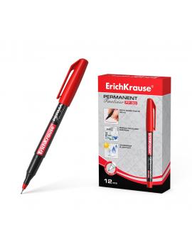 Erichkrause Marcador Permanente Fp-50 - Punta Fina de 0.6mm - Resistente a La Luz y El Agua - Color Rojo