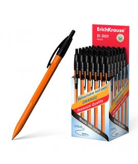 Erichkrause Boligrafo Automatico R-301 Naranja Matic 07 - Cuerpo Hexagonal Opaco - Grip - Punta de 07mm - Tinta de Secado Rapido