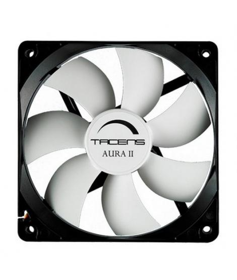 Tacens Aura II Ventilador 80mm - Carcasa Negra, Aspas Blancas - Velocidad Max. 1500rpm