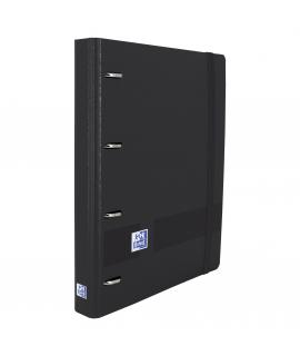 Oxford Europeanbinder Live & Go Carpeta de 4 Anillas Formato A4+ con Recambio Cuadriculado 5x5mm y 4 Taladros - Tapa de