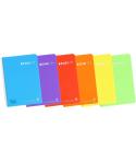 Enri Plus Pack de 5 Cuadernos Espiral Formato Folio Cuadriculado 4x4mm - 80 Hojas 90gr con Margen - Cubierta de Plastico -