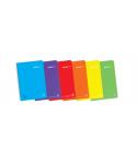 Enri Plus Pack de 5 Cuadernos Espiral Formato Folio Pautado 3.5mm - 80 Hojas 90gr con Margen - Cubierta de Plastico - Colores