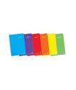 Enri Plus Pack de 5 Cuadernos Espiral Formato Folio Liso - 80 Hojas 90gr - Cubierta de Plastico - Colores Surtidos