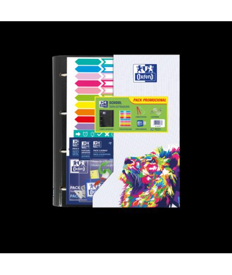 Oxford Europeanbinder Oxfcla A4+ - Carpeta de Tamaño A4+ - Diseño Escolar - Incluye Separadores - Colores Surtidos