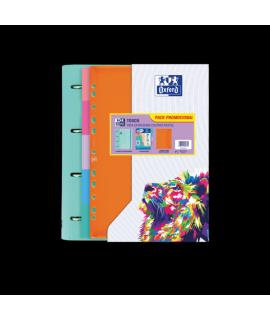 Oxford Europeanbinder Touch Carpeta Tamaño A4+ con Recambio + Separadores + Sobre de Plastico Multitaladro - Ideal para Organiza