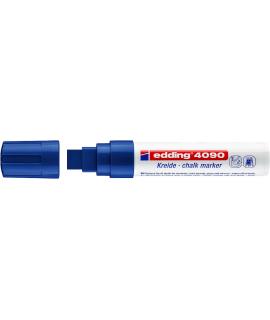 Edding 4090 Rotulador de Tiza Liquida - Punta Biselada - Trazo entre 4 y 15mm - Olor Neutro - Color Azul