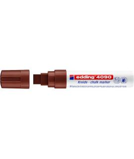 Edding 4090 Rotulador de Tiza Liquida - Punta Biselada - Trazo entre 4 y 15mm - Olor Neutro - Color Marron