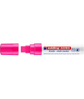 Edding 4090 Rotulador de Tiza Liquida - Punta Biselada - Trazo entre 4 y 15mm - Olor Neutro - Color Rosa Neon