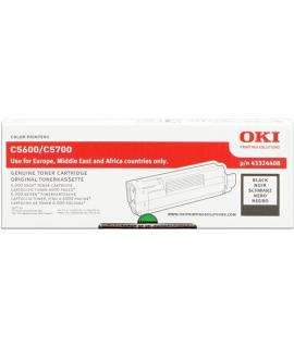 OKI C5600/C5700 Negro Cartucho de Toner Original - 43324408