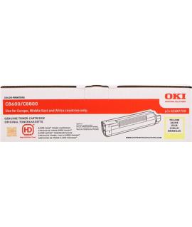 OKI C8600/C8800 Amarillo Cartucho de Toner Original - 43487709