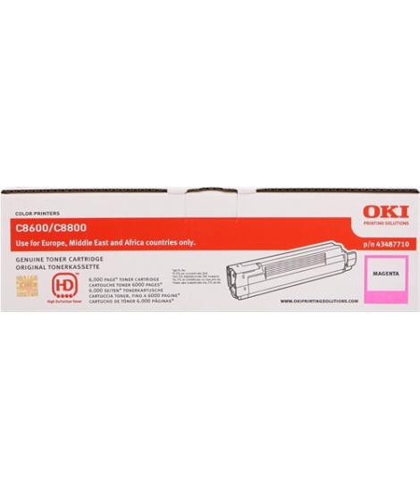 OKI C8600/C8800 Magenta Cartucho de Toner Original - 43487710