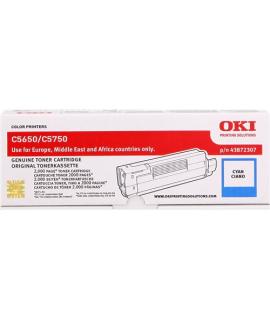 OKI C5650/C5750 Cyan Cartucho de Toner Original - 43872307