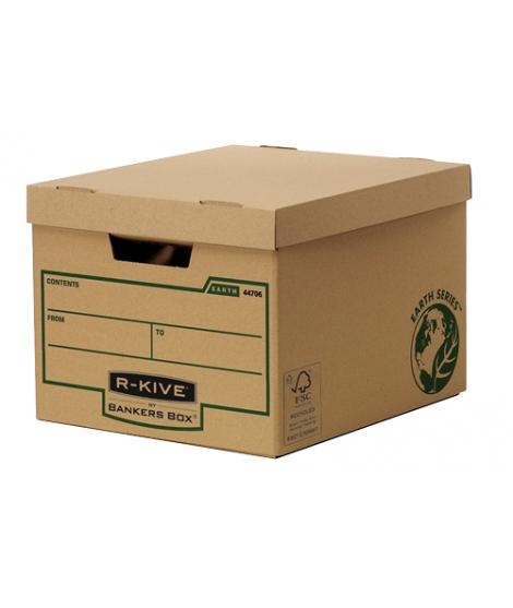 Fellowes Bankers Box Earth Gran Contenedor de Archivos - Montaje Manual - Carton Reciclado Certificacion FSC - Color Marron