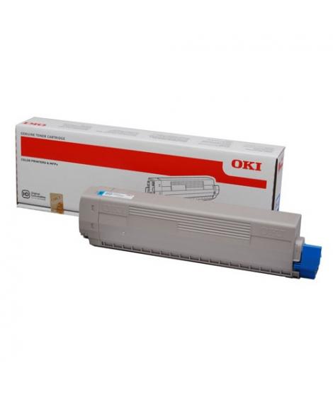 OKI C822 Cyan Cartucho de Toner Original - 44844615