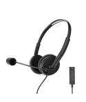 Energy Sistem Auriculares Office 2+ - USB y 3.5mm - Control de Volumen - Microfono con Brazo Retractil - Color Negro