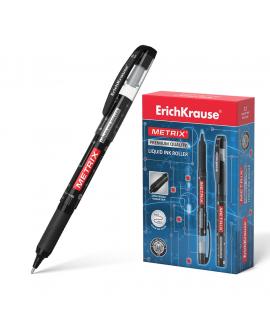 Erichkrause Metrix - Roller Clasico con Tinta de Gel de Secado Rapido - Cuerpo Ligero de Plastico - Color Negro