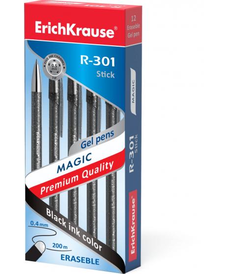 Erichkrause Boligrafo de Gel Borrable R-301 Magic Gel 05 - Cuerpo Redondo Teñido y Semitransparente - Tinta de Gel de Secado Rap