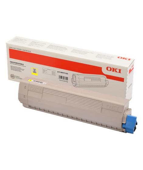 OKI C823/C833/C843 Amarillo Cartucho de Toner Original - 46471101