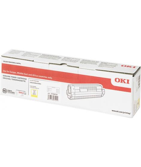 OKI C824/C834/C844 Amarillo Cartucho de Toner Original - 47095701