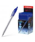 Erichkrause Boligrafo Automatico U-208 Classic Matic - Ultra Glide Technology - Cuerpo Transparente con Grip - Color Azul