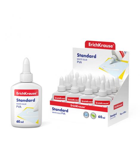 Erichkrause Cola Blanca Pva Standard - Aplicador Autolimpiante - Regulador de Intensidad - No Toxico - Resistente al Frio - Colo