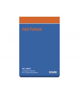 Dohe Talonario de Facturas - Cuarto Natural - 50x3 Hojas Autocopiativas - Triplicado