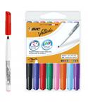 Bic Velleda 1741 Pack de 8 Rotuladores para Pizarra - Punta Media - Trazo de 1.4mm - Borrado Optimo - Colores Surtidos