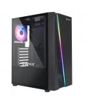 Unykach Glayze Caja Torre ATX - Iluminacion ARGB - Lateral Cristal Templado - USB-A 2.0/3.2 y Audio - 1 Ventilador 120mm RGB Ins