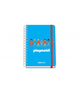 Dohe Playmobil Core Agenda Escolar Espiral Wire?o A5 - Semana Vista - Papel 80g/m2 - Cubierta de Carton Plastificado - Cierre co