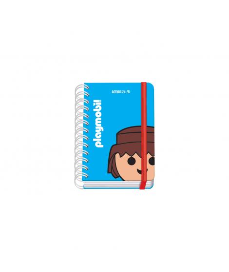 Dohe Playmobil Core Agenda Escolar Espiral Wire?o A6 - Dia Pagina - Papel 80g/m2 - Cubierta de Carton Plastificado - Cierre con 