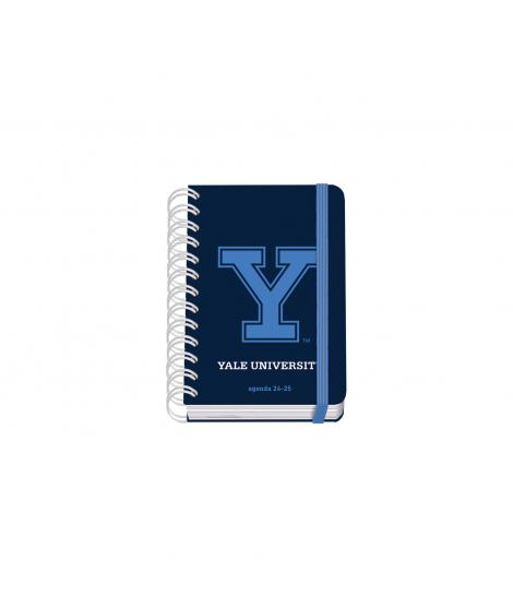 Dohe YALE Navy Agenda Escolar Espiral Wire?o A6 - Dia Pagina - Papel 80g/m2 - Cubierta de Carton Plastificado - Cierre con Goma 