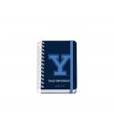 Dohe YALE Navy Agenda Escolar Espiral Wire?o A6 - Dia Pagina - Papel 80g/m2 - Cubierta de Carton Plastificado - Cierre con Goma 